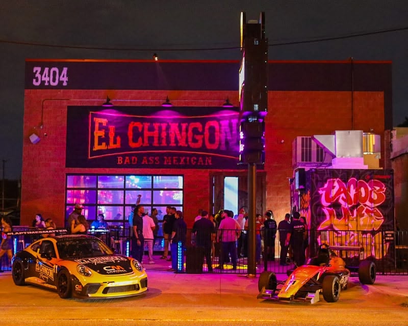 View of the front entrance to El Chingon Dallass